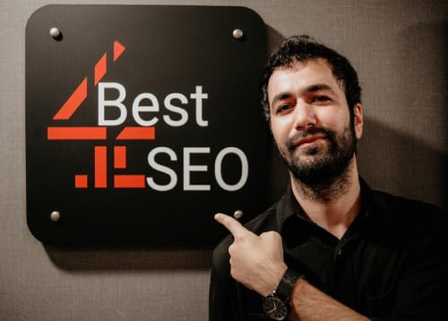 Cesur Sevgin with Best 4 SEO sign