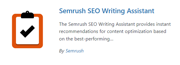 SEMrush SEO Writing Assistant: ادوات سيو ووربريس